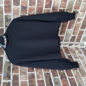 Black Ribbed Knit Sweater